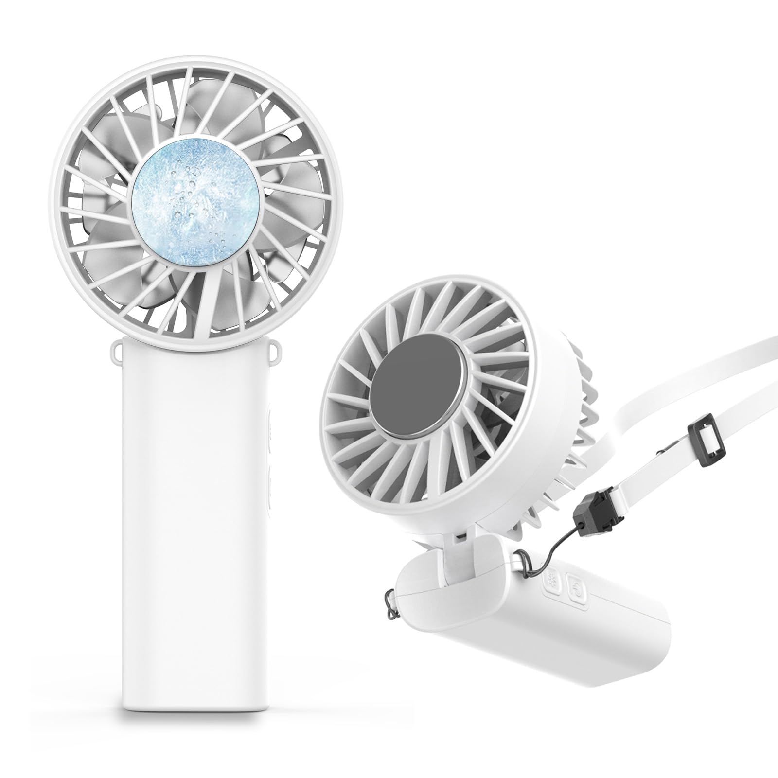 Amazon | ハンディファン 冷却プレート 二重反転ファン 携帯扇風機