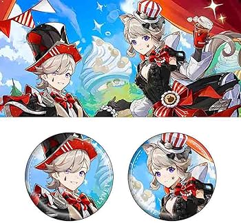 Amazon.co.jp: 原神 リネ リネット 原神KFCコラボ グッズ 缶バッジ