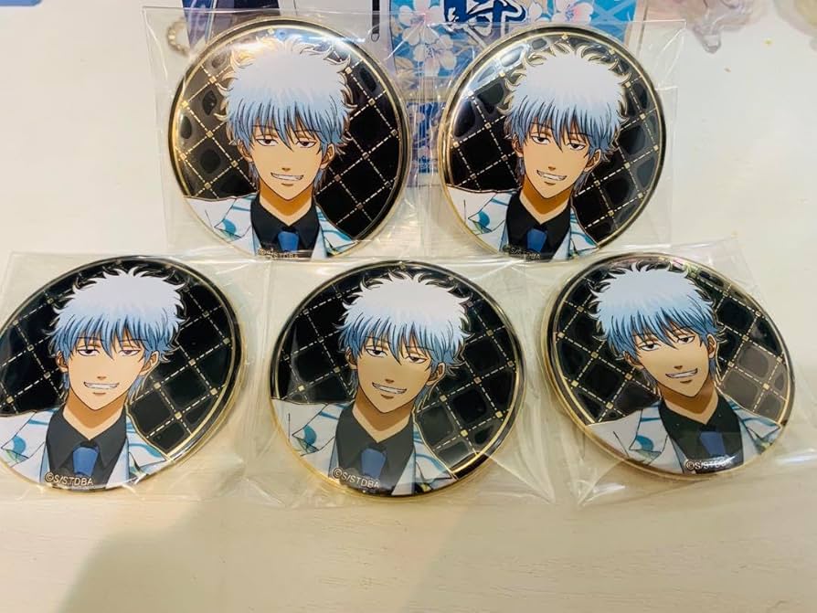 Amazon.co.jp: 銀魂 坂田銀時 缶バッジ 高天原 5点 : ホビー