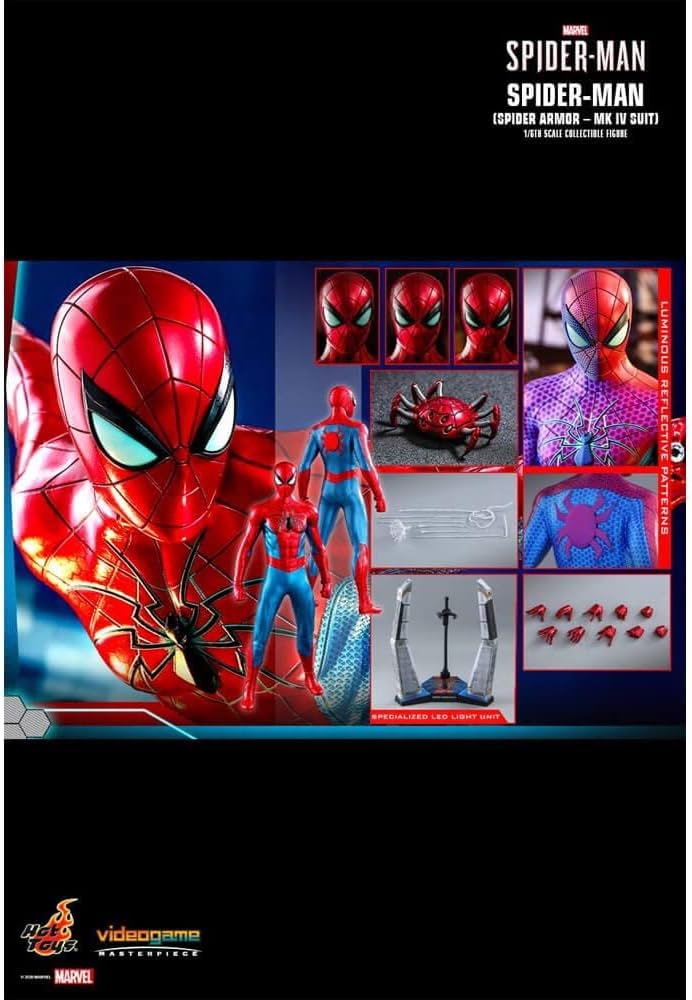 Amazon.com: Hot Toys Marvel Spider-Man Game Spider-Man (Spider