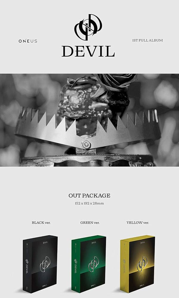 ONEUS [DEVIL] 1st Full Album [ BLACK / GREEN / YELLOW ] RANDOM Ver