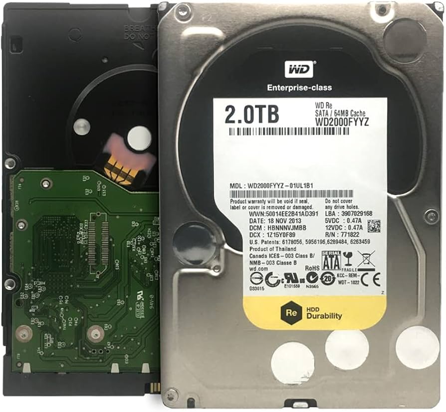 Amazon.com: Western Digital RE WD2000FYYZ 2TB 7.2 K RPM 64MB Cache