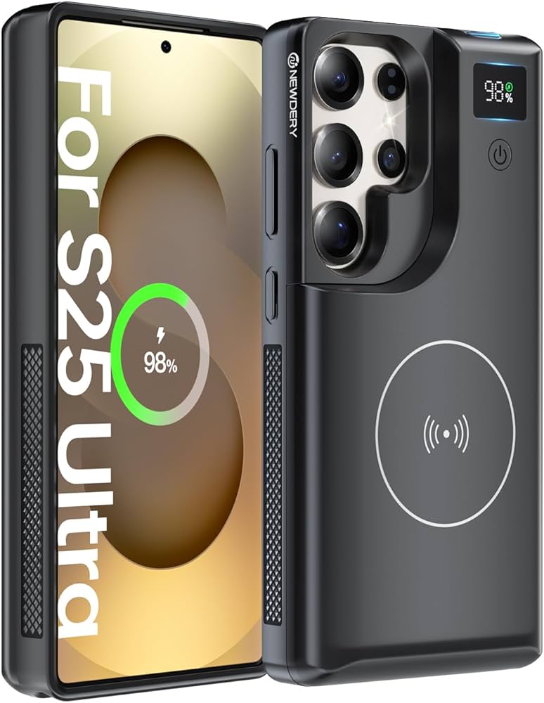 Amazon.com: NEWDERY for Samsung Galaxy S25 Ultra Battery Case 6.9
