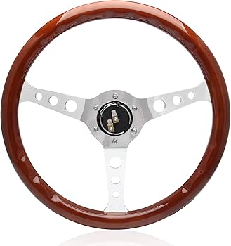Amazon | No.1 Racing ウッド ステアリング 直径380 mm 15インチ木目