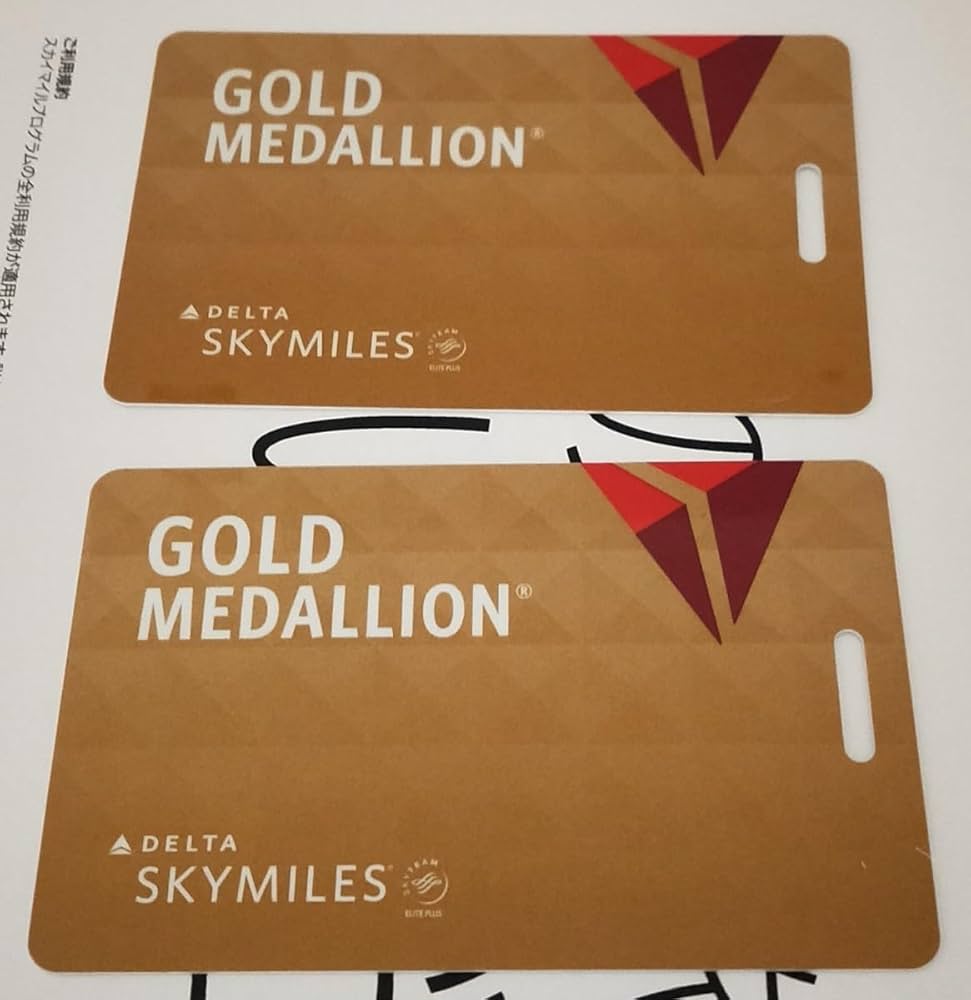 Amazon.co.jp: デルタ航空 ゴールドメダリオン会員 手荷物用タグ2枚