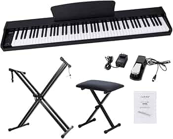 Amazon | Carina 電子ピアノ 88鍵盤 スタンド椅子セット キーボード