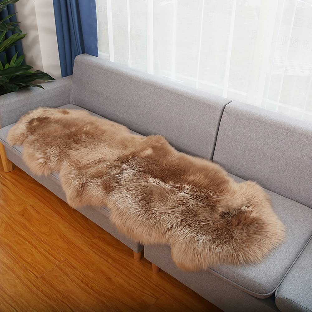 Amazon｜ムートンラグ 天然羊毛本物の毛皮 ラグムートン マット