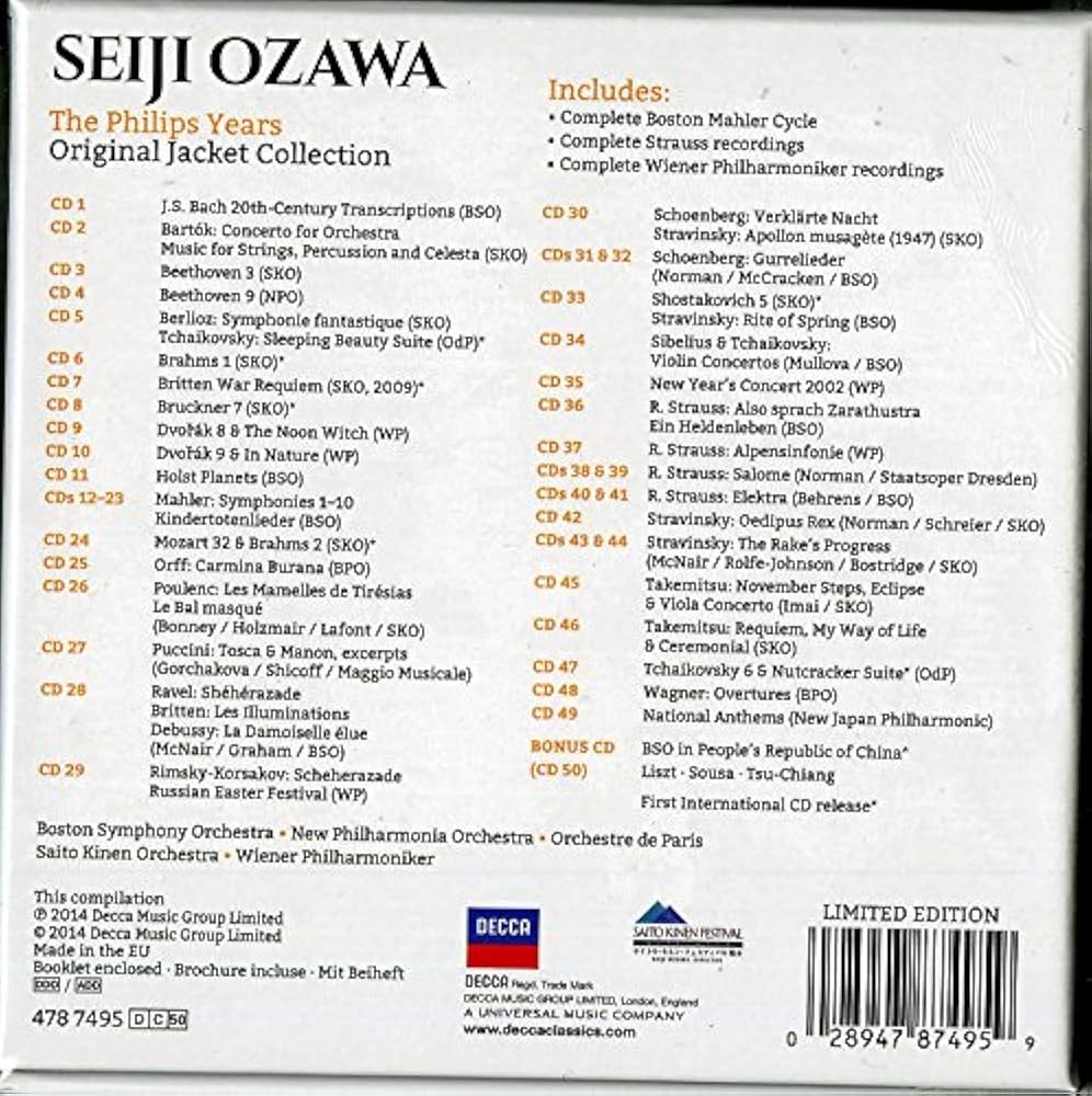 Seiji Ozawa - Seiji Ozawa - The Philips Years [50 CD] - Amazon.com