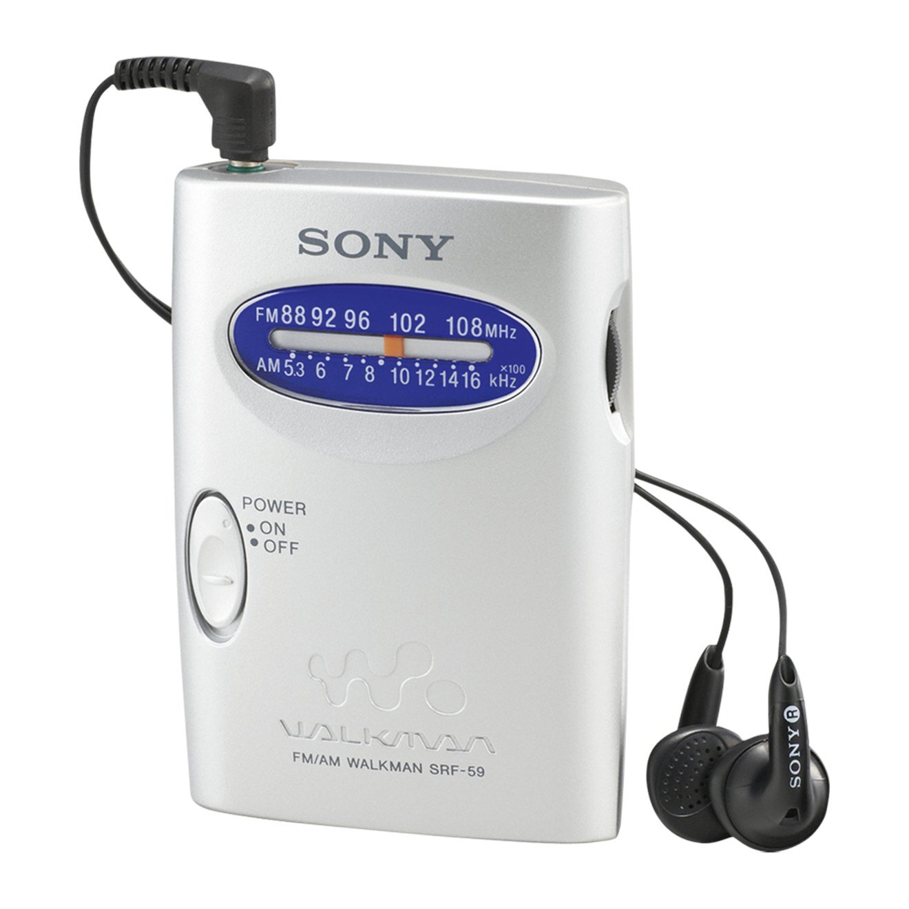 Amazon.com : Sony Srf59 Silver Radio Amfm Walkman : Headset Radios