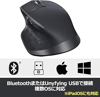 Amazon.co.jp: ロジクール ワイヤレスマウス 無線 マウス MX Master 2S