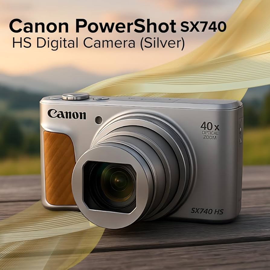 Amazon.com : Canon PowerShot SX740 HS Digital Camera (Silver) 9PC
