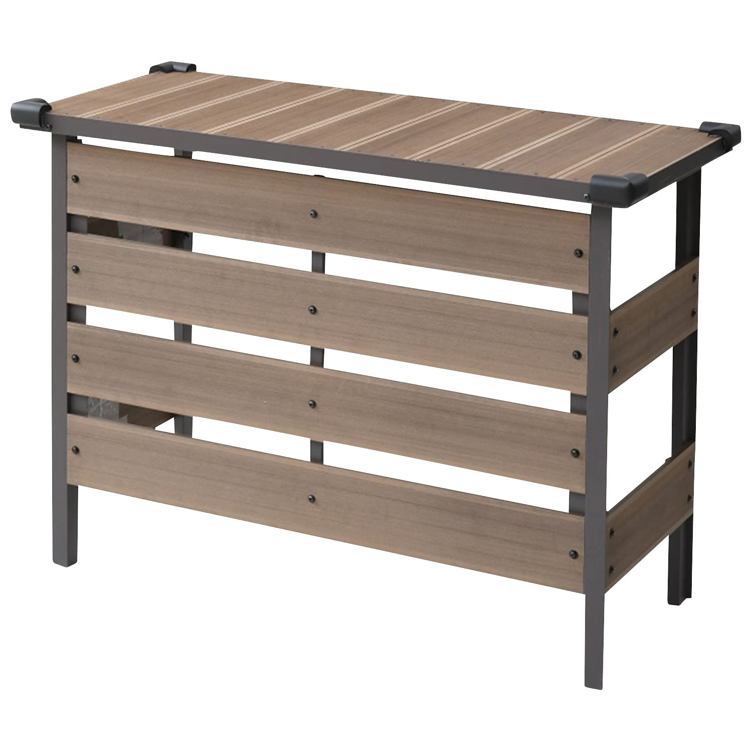 Amazon.co.jp: [山善] ガーデンマスター 人工木 エアコン室外機カバー