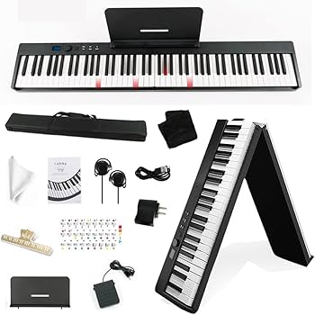 Amazon | Carina 折りたたみ 電子ピアノ 光る鍵盤 88鍵盤 コンパクト