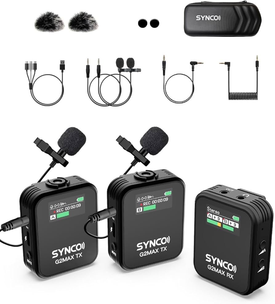 Amazon.co.jp: ピンマイク ワイヤレス, SYNCO G2(A2) MAX 8GB内蔵