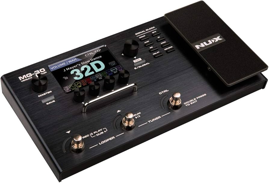 Nux MG-30 Multi-Effects Modeling Guitar Effects Processor , Black
