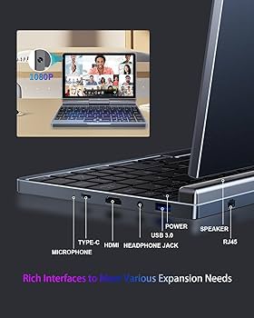 Amazon.com: KOOFORWAY 8 Inch 2-in-1 Mini Laptop,HD Rotatable Touch