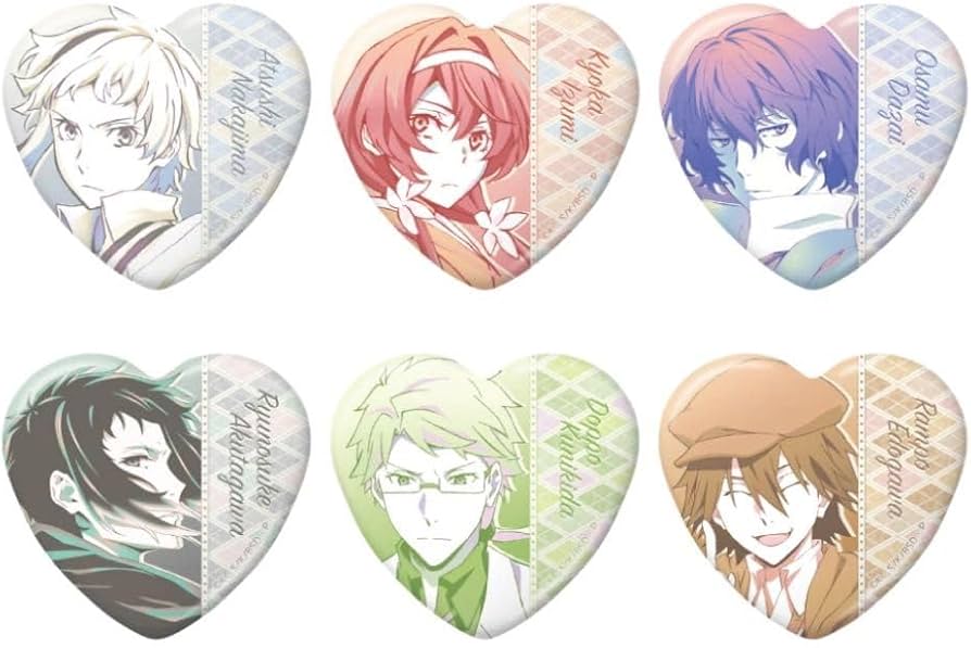 Amazon.co.jp: 文豪ストレイドッグス トレーディングハート缶バッジ