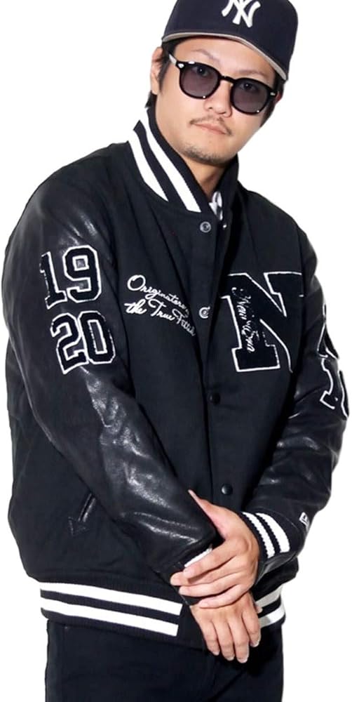 Amazon | [ニューエラ] スタジアムジャケット メンズ ブラック XL