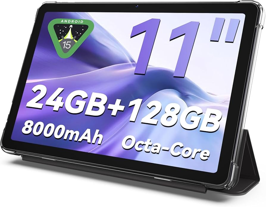 Amazon.com : Tablet 11 inch Android 15 Tablets, 24GB RAM + 128