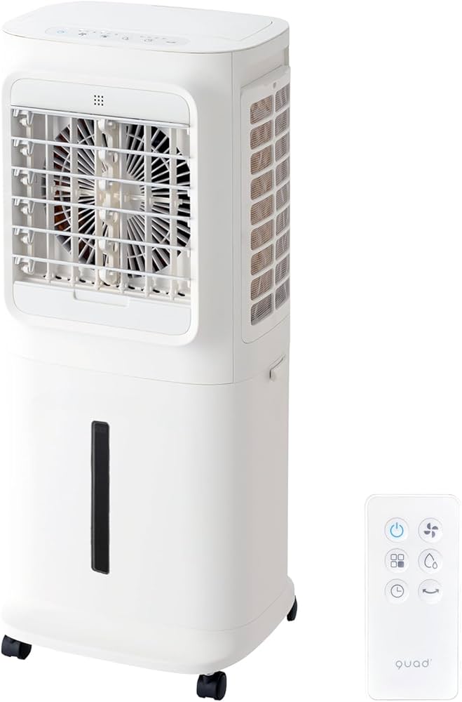 Amazon | 【3面フィルター 大風量】 QUADS 大風量 冷風扇 上部給水式