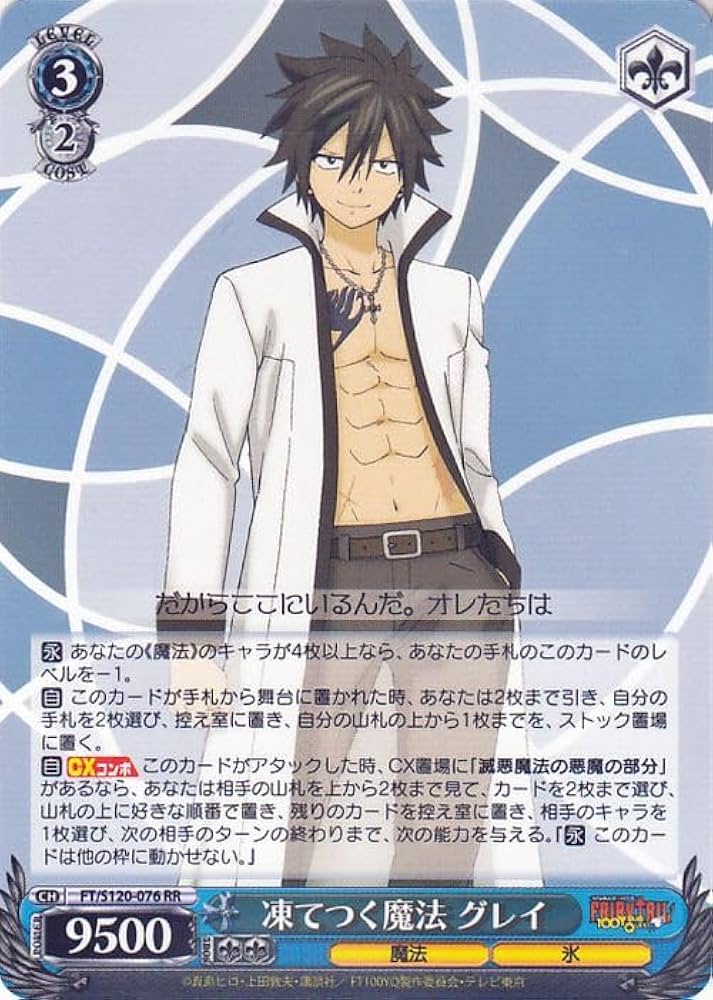 ヴァイスシュヴァルツ 妖精の尻尾の魔導士グレイ、脱ぎ癖グレイ