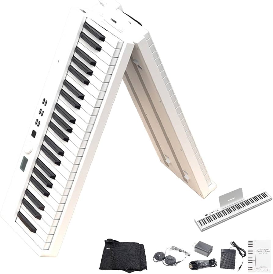 Amazon | 電子ピアノ 88鍵盤 折りたたみスリムボディ 充電可能