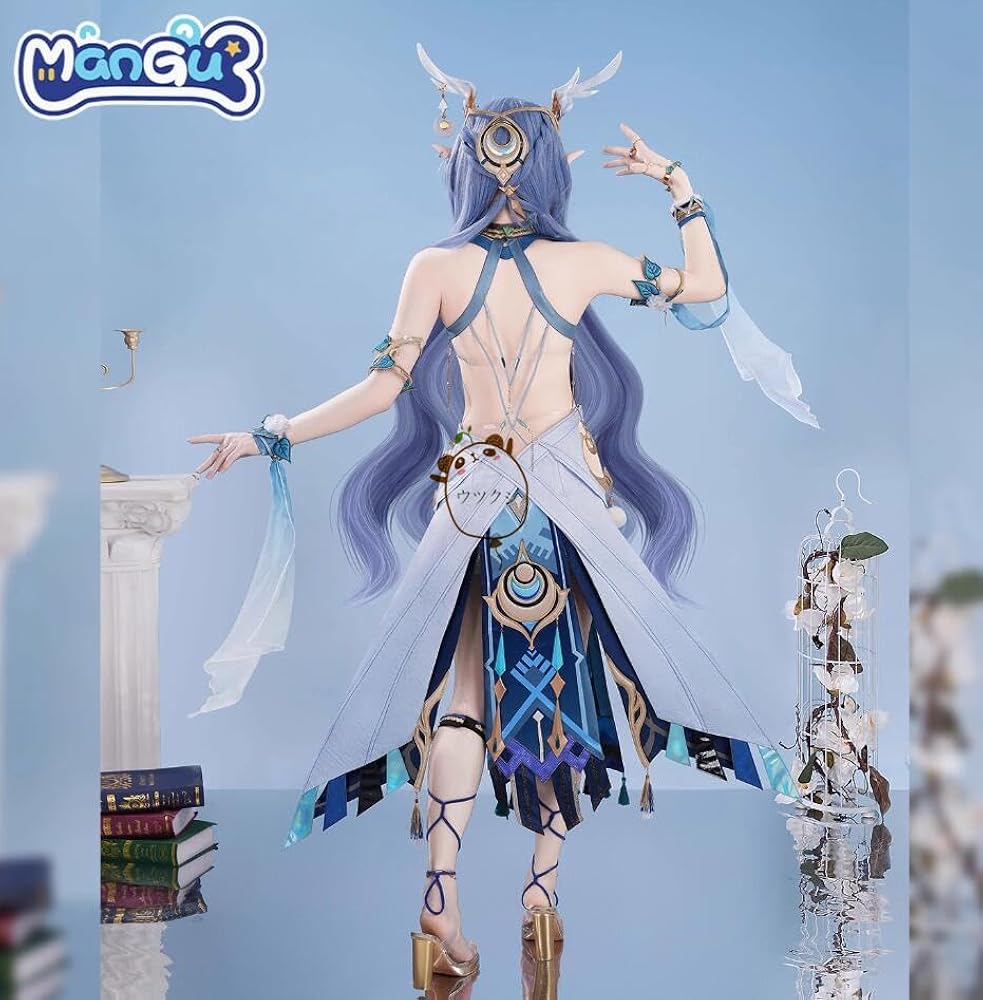 Amazon.co.jp: 原神 ラウマ コスプレ衣装+靴 コスチューム 道具 頭飾り