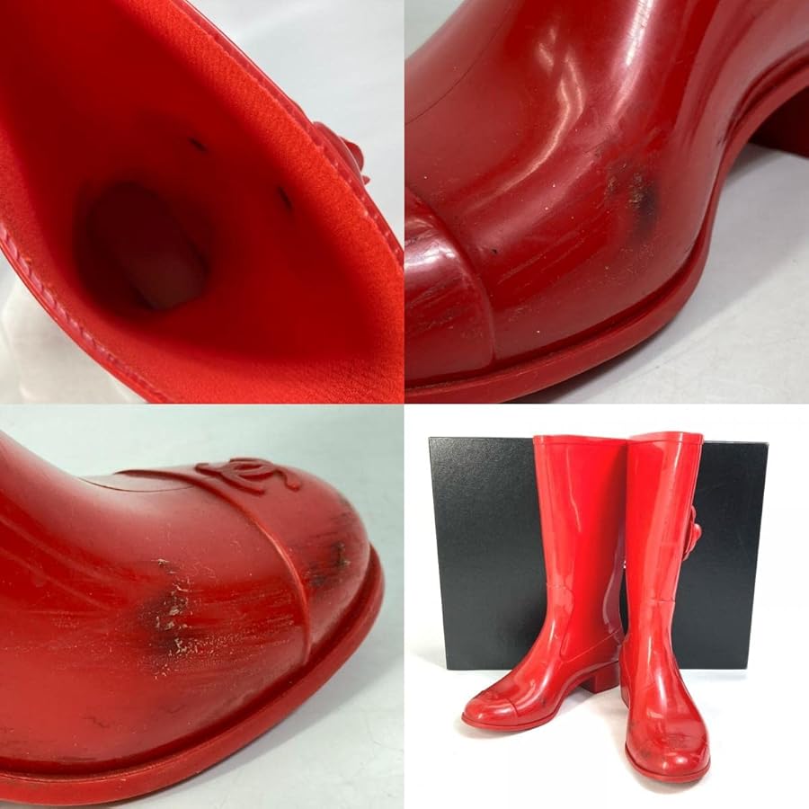 Amazon | [CHANEL] (シャネル) カメリア カメリア レインブーツ ロング