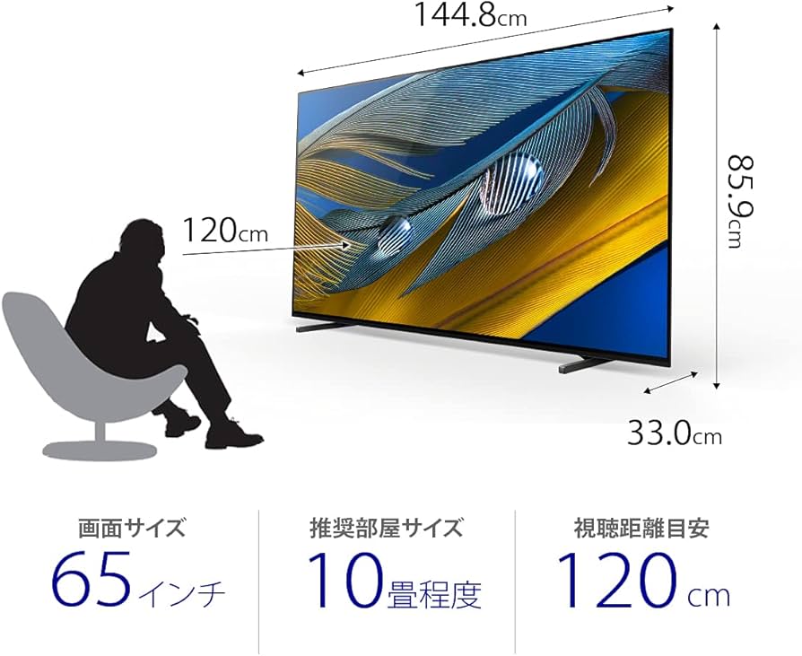 Amazon | ソニー 65V型 4K 有機EL テレビ ブラビア XRJ-65A80J OLED