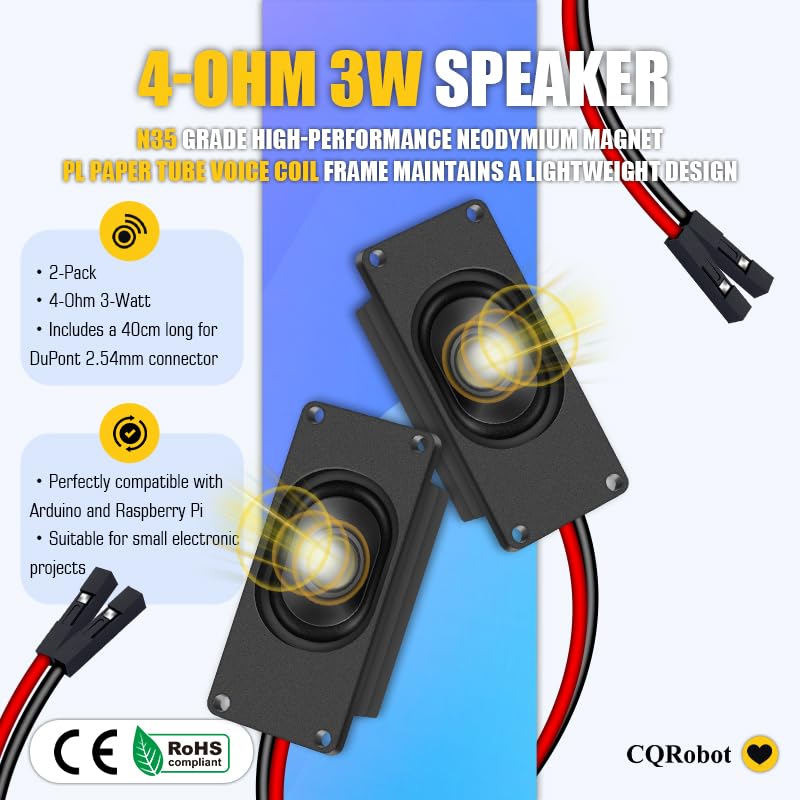 Amazon.com: CQRobot Speaker 3 Watt 4 Ohm Compatible with Arduino