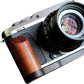 Amazon | FUJIFILM XE3 X-E3 専用 カメラウッドグリップ 高級檀木材