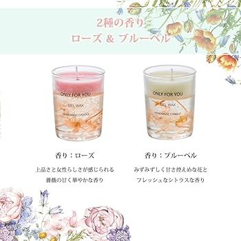 Amazon.co.jp: GOLWIS 2層 アロマキャンドル 2個入り ジェルキャンドル