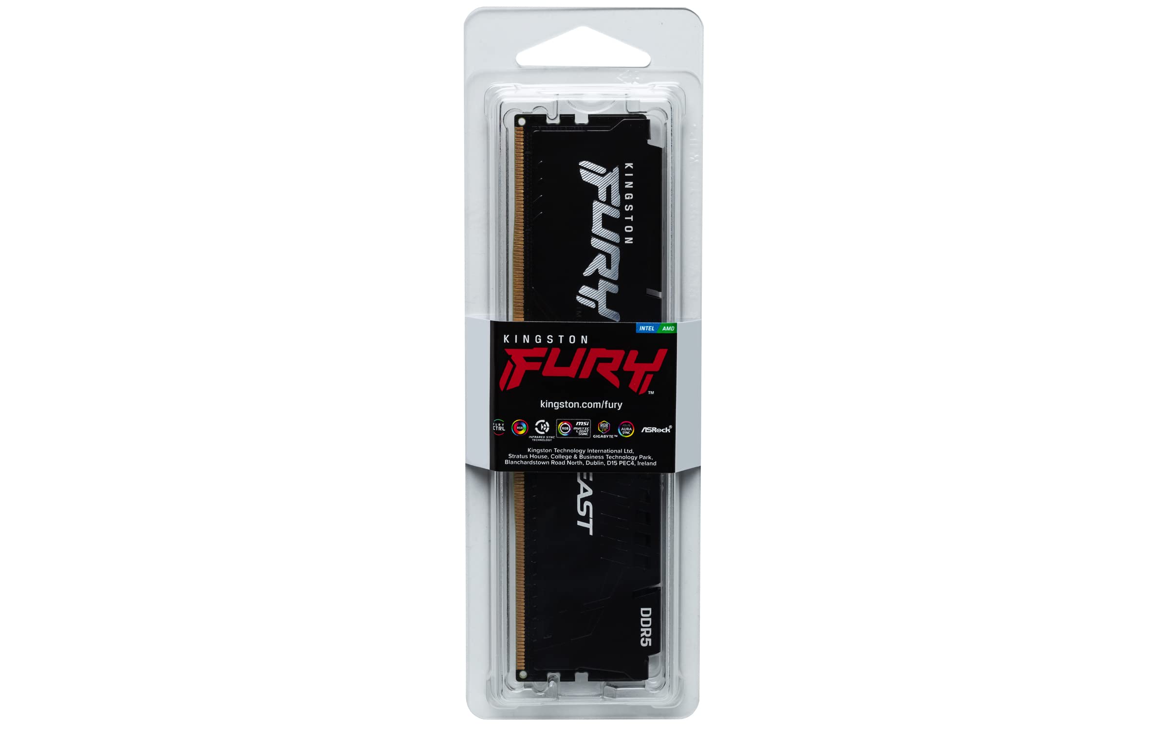 Kingston Fury Beast 16GB 5200MHz DDR5 CL40 Desktop Memory Single