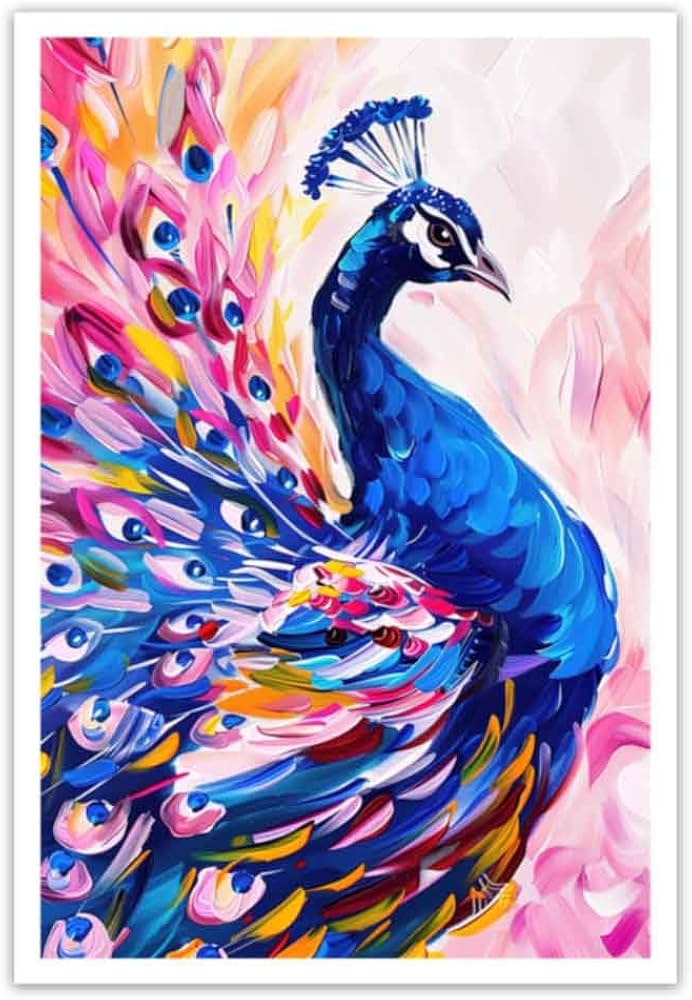 Amazon.co.jp: CGXLB 孔雀 キャンバス ウォールアート グレース