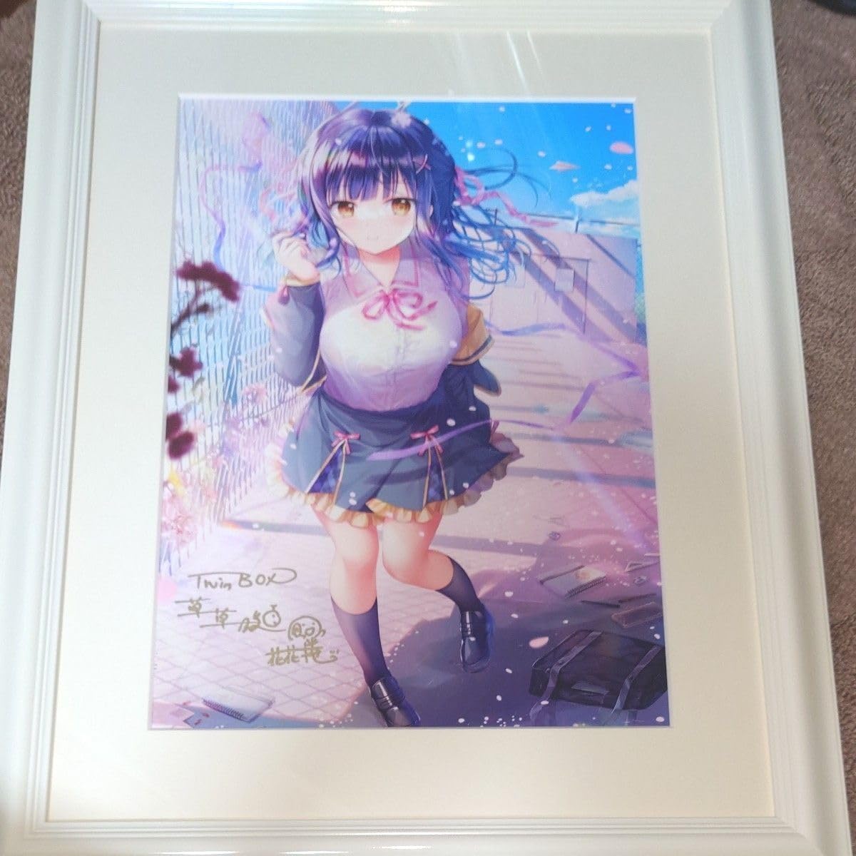 羽音たらく 直筆サイン入り複製原画 おねがいツインズ 羽音たらく 直筆