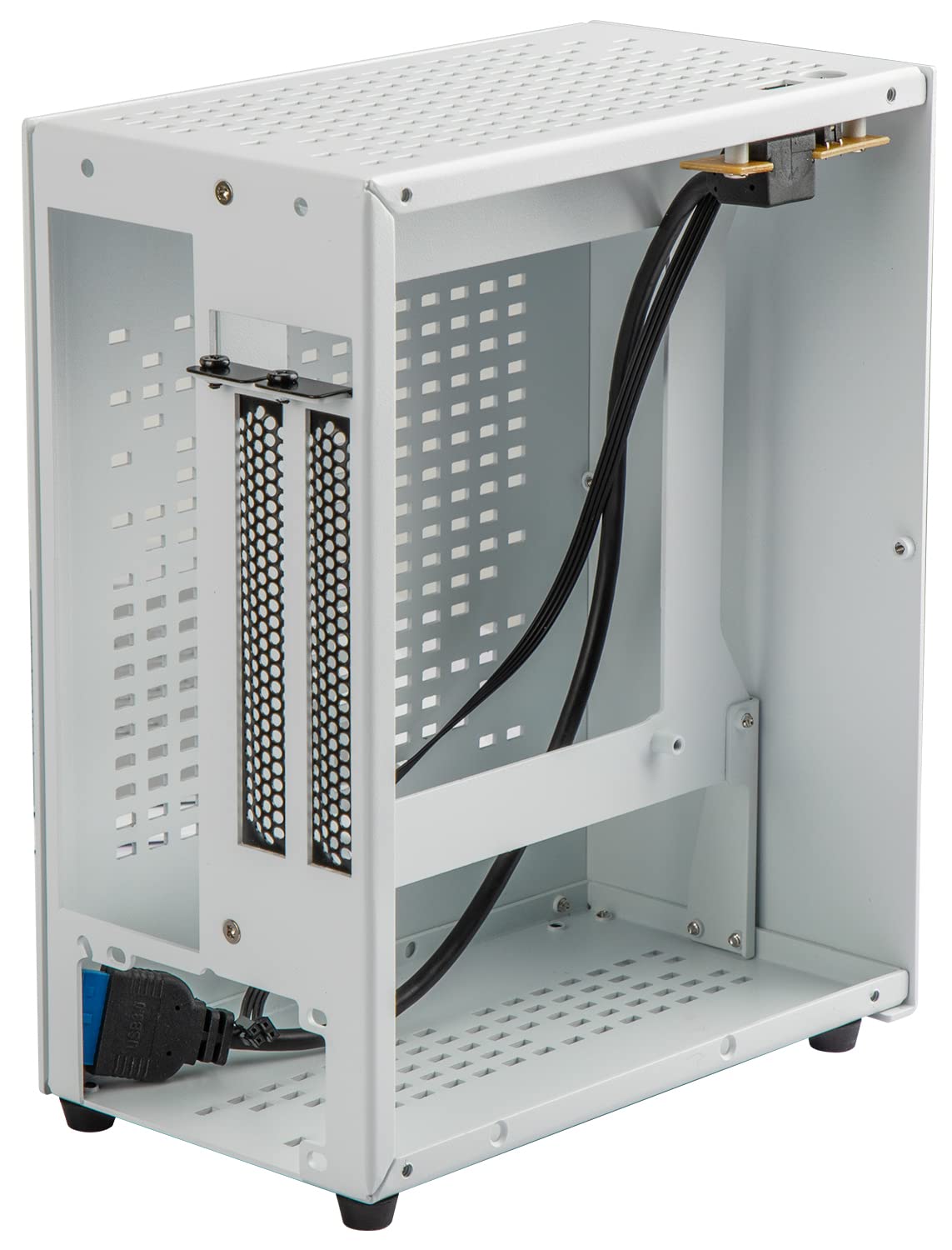 Amazon.co.jp: アルミ製ミニITXケース、PCIeライザー付き、JOYJOM Mini