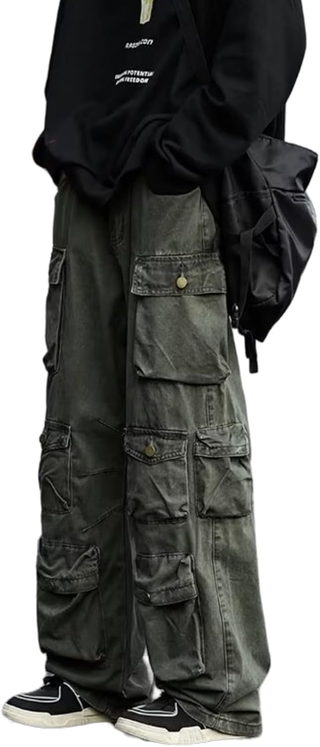 FantasyGears Jeans Y2k Calça cargo gótica folgada streetwear hip