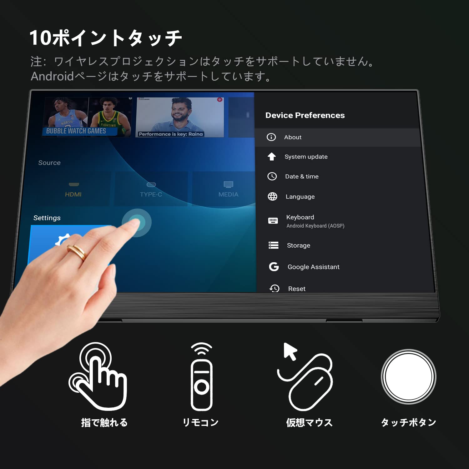 Amazon.co.jp: EGOBAS 15.6インチ 4K Decode モバイルモニター/WiFi