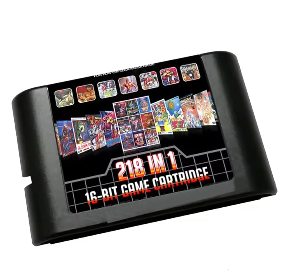 Amazon.com: 218 Games in 1 Cartridge, Sega Genesis, Mega Drive, 16