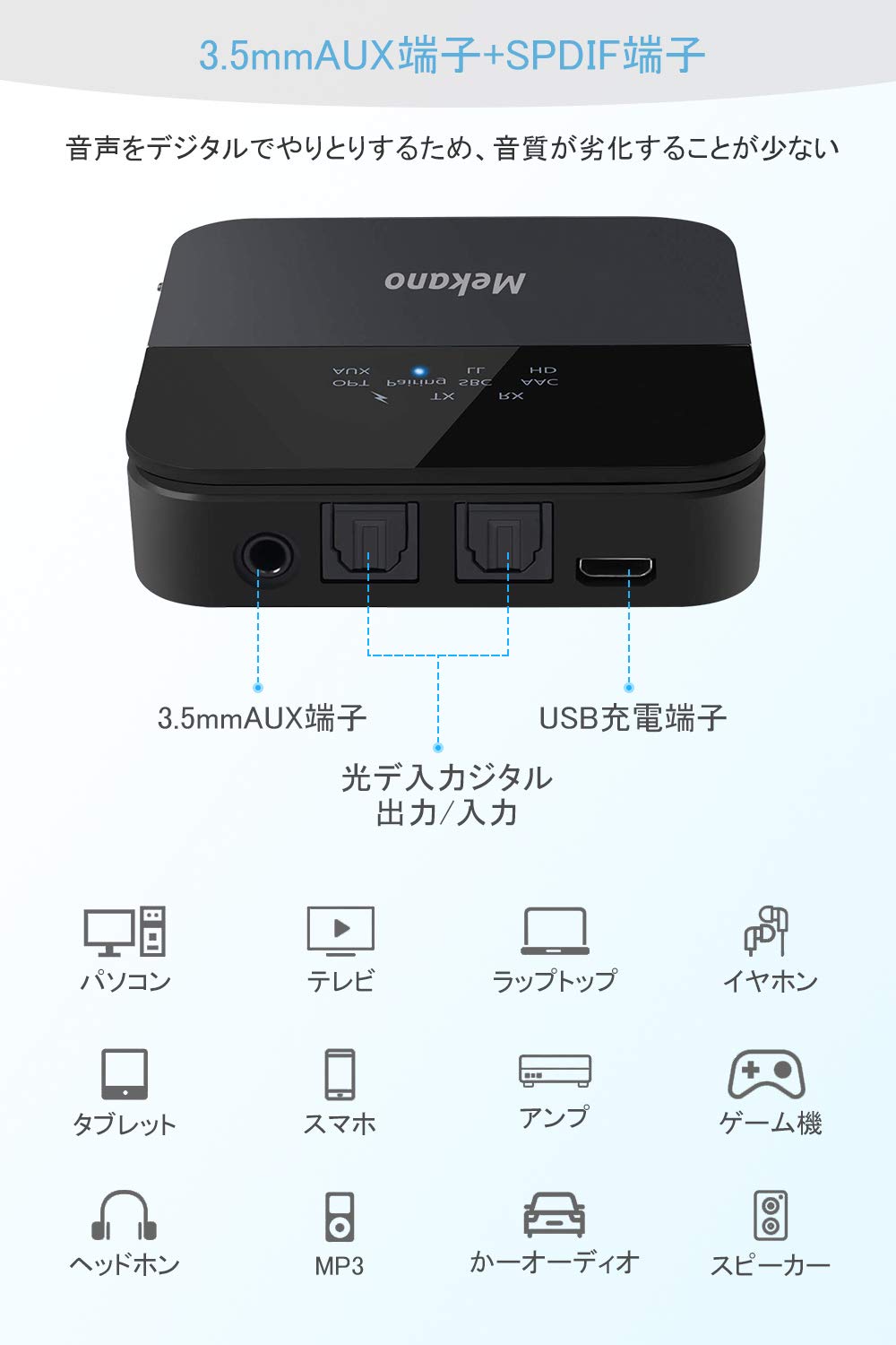Amazon.co.jp: 【光デジタル対応】Bluetooth トランスミッター