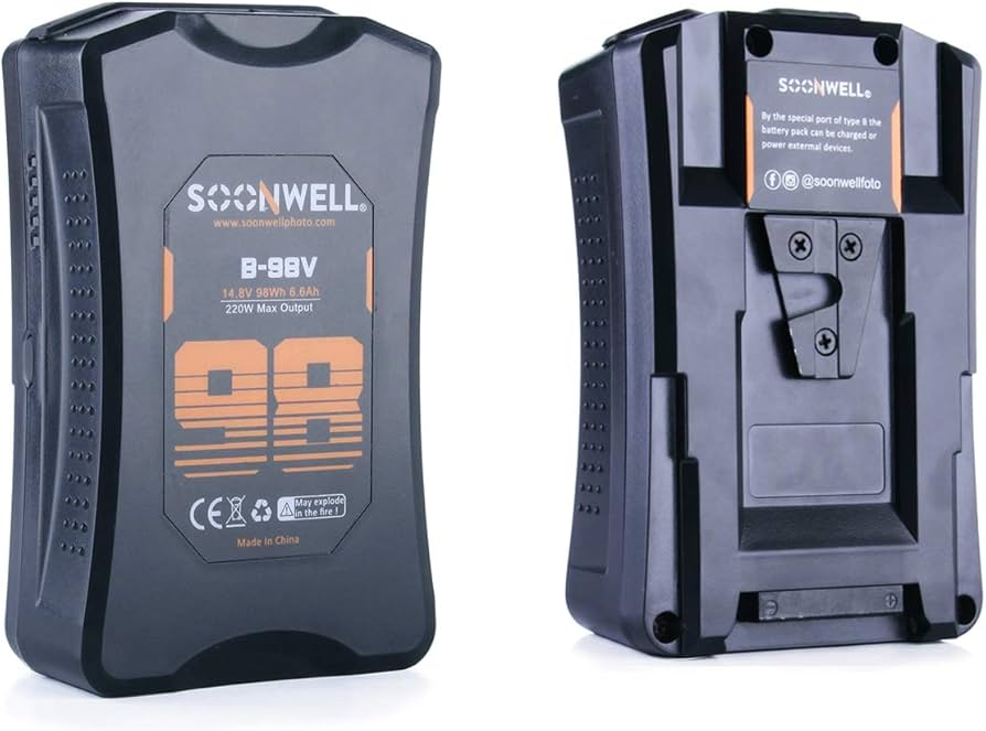 Amazon | 「機内持ち込み可能」SOONWELL B-98V Vマウントバッテリー