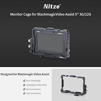 Amazon | Blackmagic Video Assist 5インチ 12G / 3G用モニターケージ