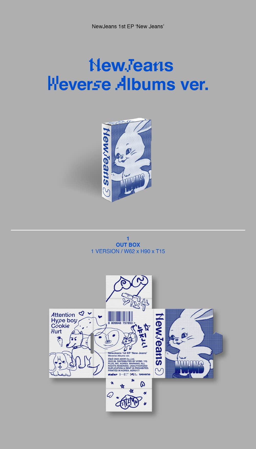 Amazon.com: Dreamus [WEVERSE ALBUM] NewJeans - 1st EP 'New Jeans