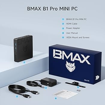 Amazon.com: Bmax B1 Pro Mini PC, Intel Celeron N4000 (Up to 2.6GHz