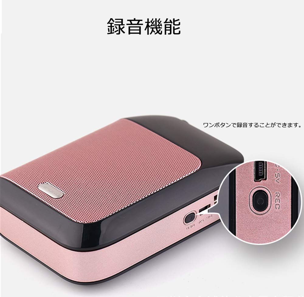 Amazon | ポータブル拡声器 無線拡声器 2.4G技術内蔵 ハンズフリー