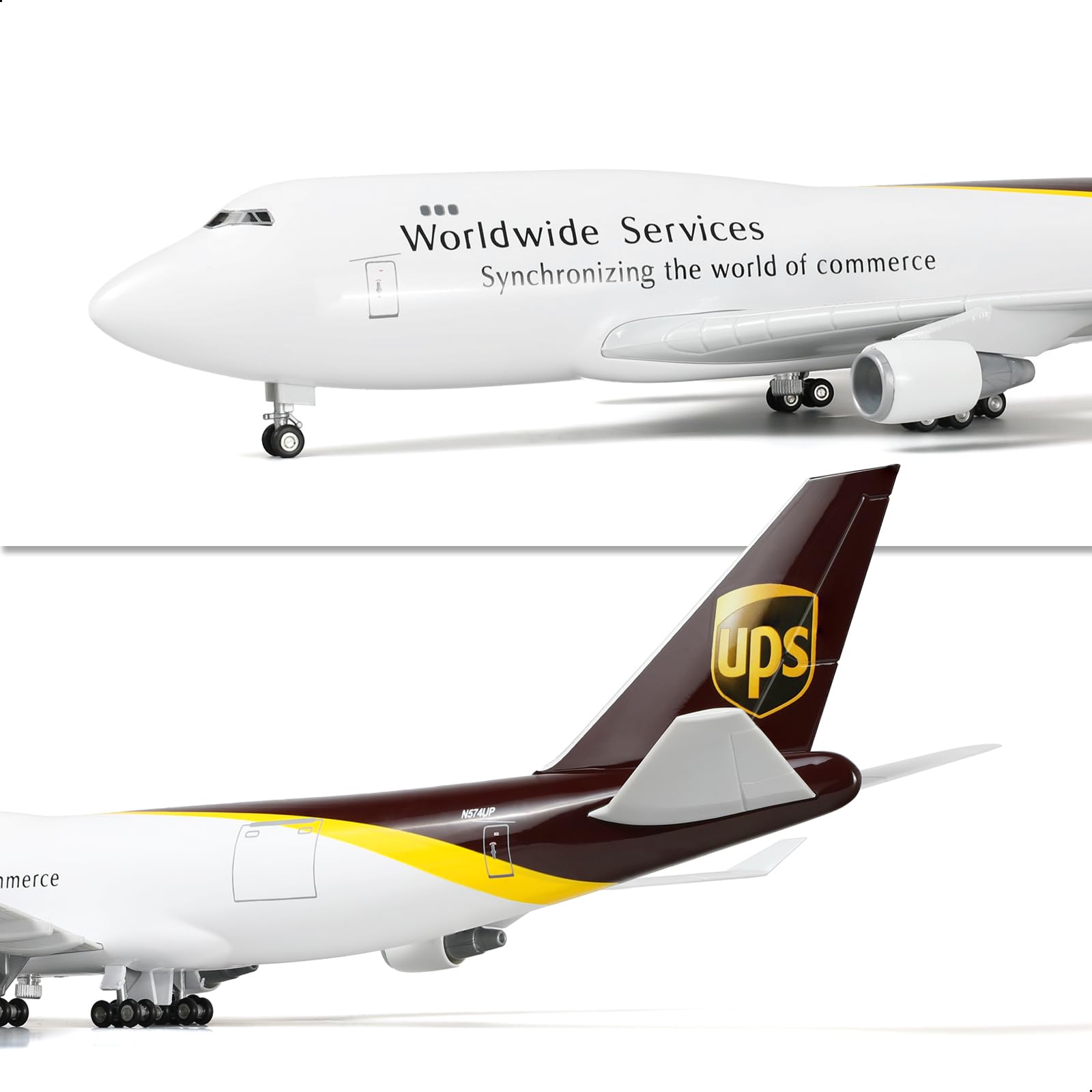 Amazon.co.jp: QIYUMOKE for UPS 1/160 747 大型スケール飛行機模型