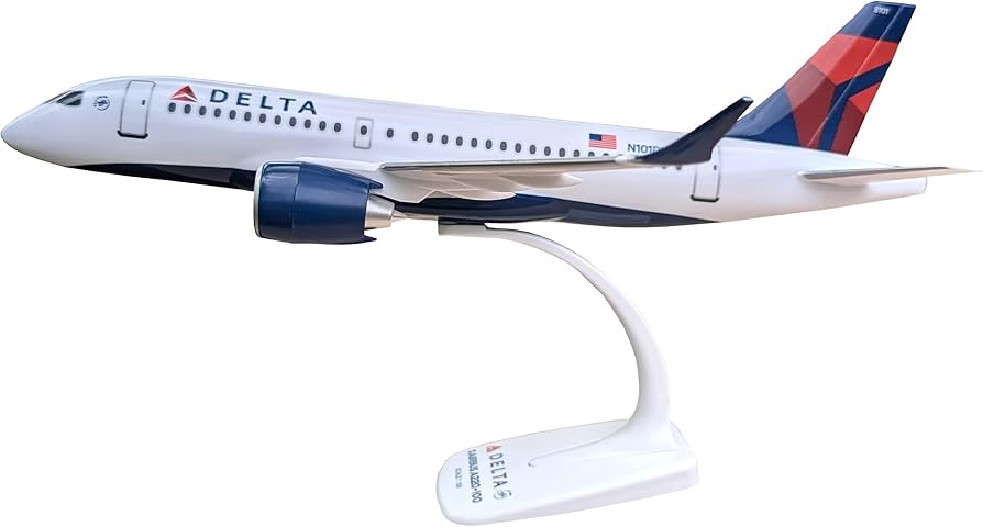 Amazon.com: Flight Miniatures Delta (07-Cur) A220-100 1:100 Scale