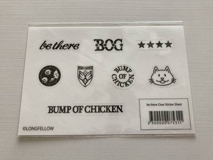 Amazon | BUMP OF CHICKEN クリア ステッカー シート バンプオブチキン