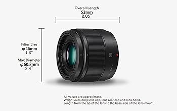 Amazon.com : Panasonic Lumix 25mm F1.7 | H-H025E-K Prime Lens