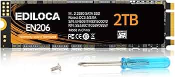 Amazon | Ediloca EN206 2TB SSD M.2 SATA 3D NAND M.2 2280 SATA III